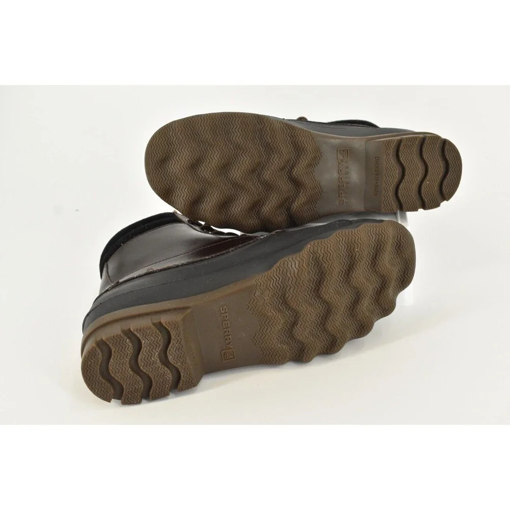 Sperry Top Sider Brewster Mens Brown Leather Waterproof Duck Boots Size 8M